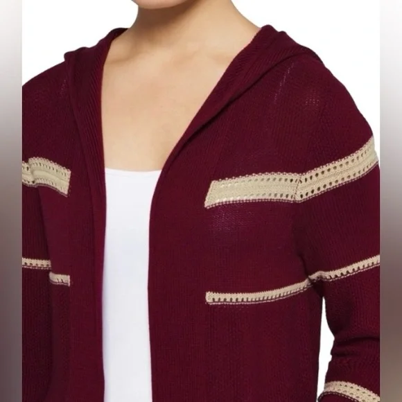 Lety and Me Knitted Hooded Cardigan Size Medium NWOT - Picture 9 of 9